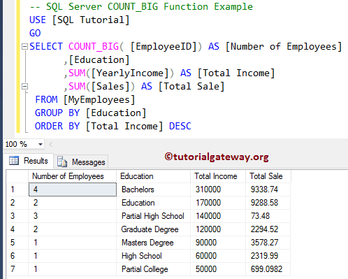 COUNT_BIG Function 5