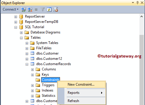 Choose Add New SQL Check Constraint 4