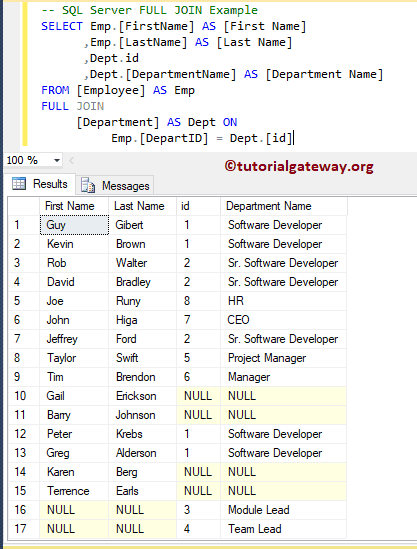 Solve Ambiguous column name id Error using Full Outer Join Alias 9
