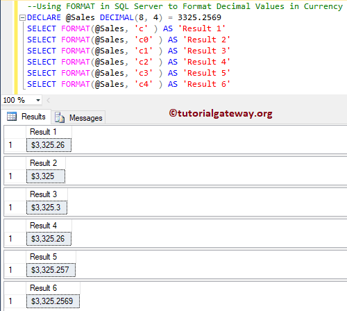 Change Currency to Country Specific Example 5