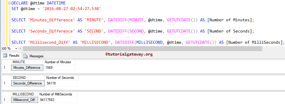 GETUTCDATE Function 3