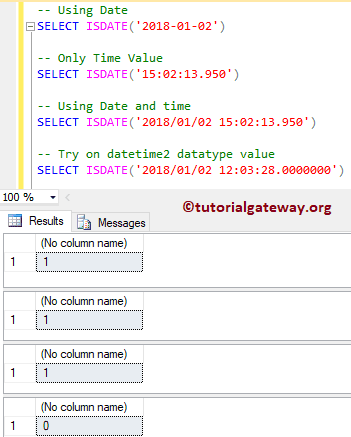 ISDATE Function to check Date Example