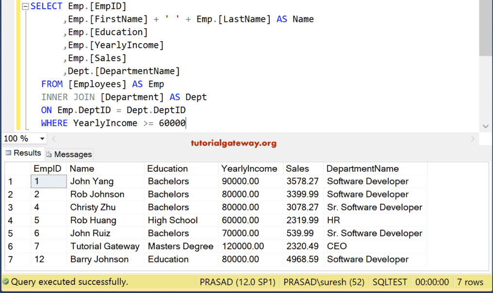 JOIN WHERE Clause Example 7