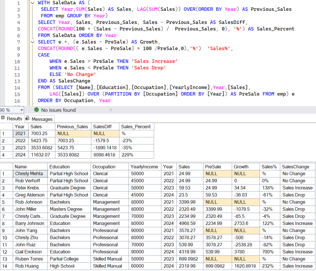 SQL LAG Function with PARTITION BY clause and Offset Value
