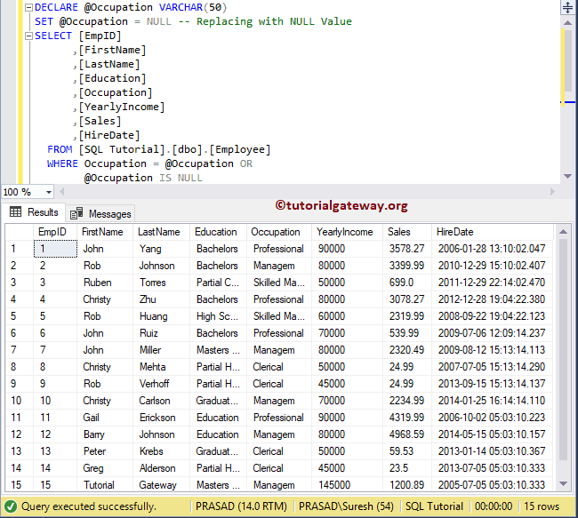 SQL Query to Select All If Parameter is Empty or NULL 10
