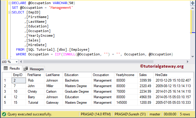 SQL Query to Select All If Parameter is Empty or NULL 12