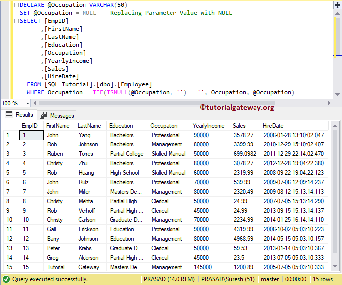 SQL Query to Select All If Parameter is Empty or NULL 13