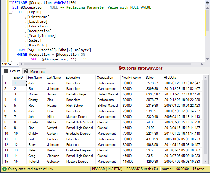 SQL Query to Select All If Parameter is Empty or NULL 16