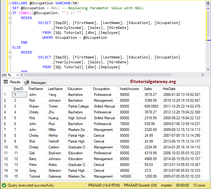 SQL Query to Select All If Parameter is Empty or NULL 19