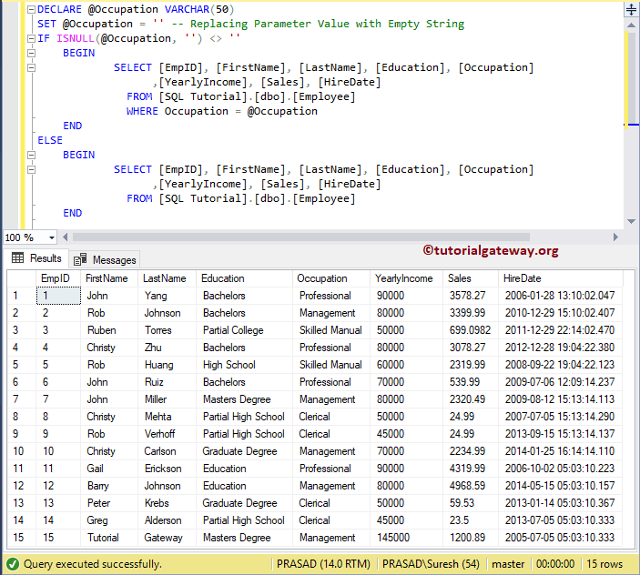 SQL Query to Select All If Parameter is NULL or Blank 20