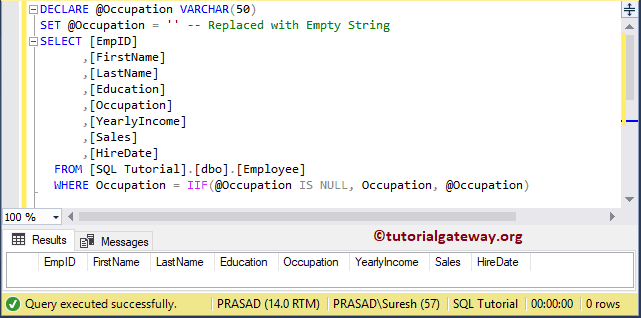 SQL Query to Select All If Parameter is Empty or NULL 5