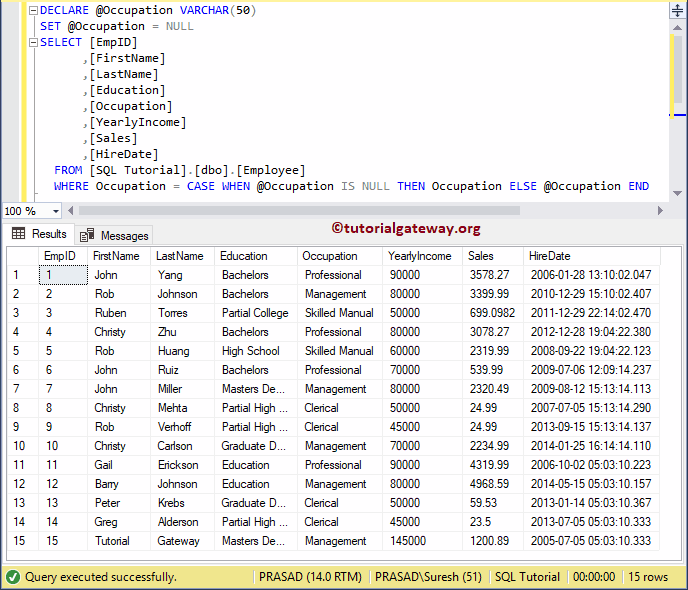 SQL Query to Select All If Parameter is Empty or NULL 7