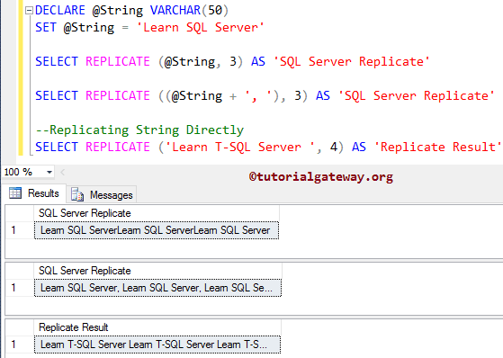 REPLICATE Function 1
