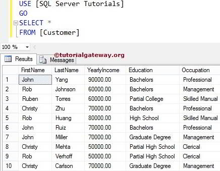 SQL SELECT * Statement 1