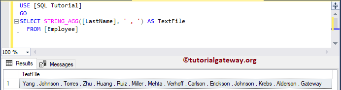 STRING_AGG Example 2