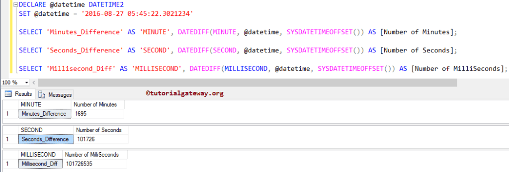SYSDATETIMEOFFSET Function 3