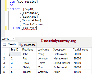 Records inside Normal Employee Table 11