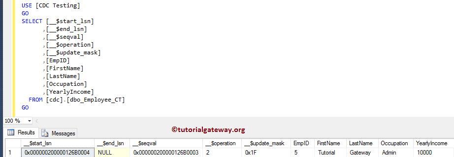 CDC record information 9