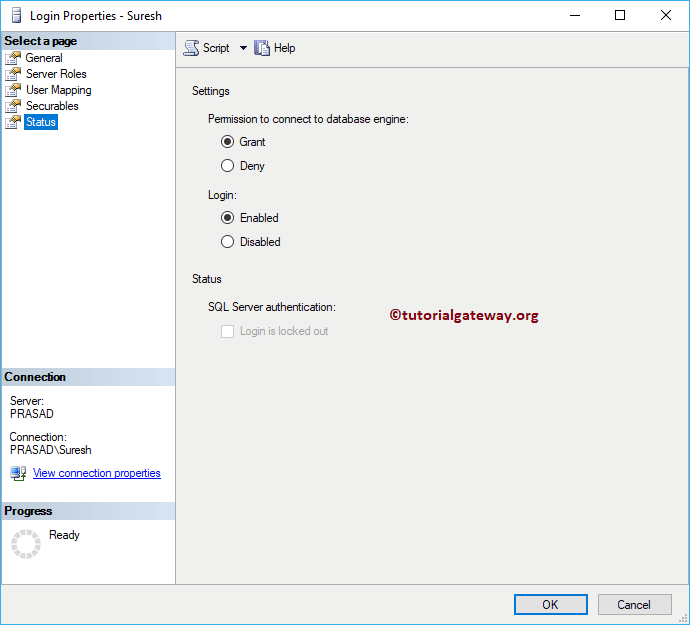 Check Status Settings - Permission Grant or Deny 5
