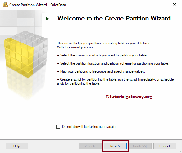 SQL Table Partitioning using SSMS 3