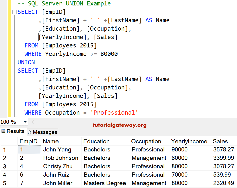 With Same Table Example 11