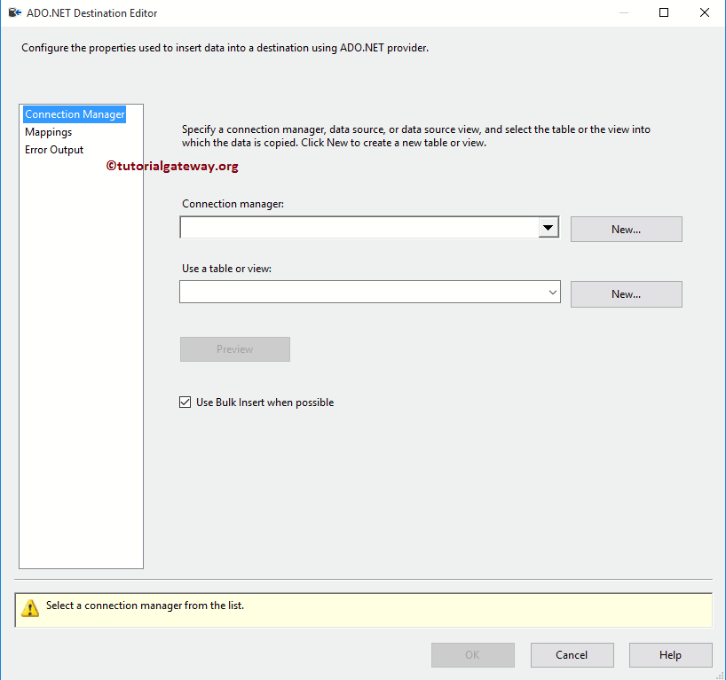 SSIS ADO.NET Destination 3