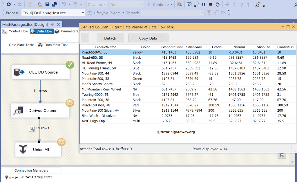 SSIS ABS function package to return Absolute Positive Value