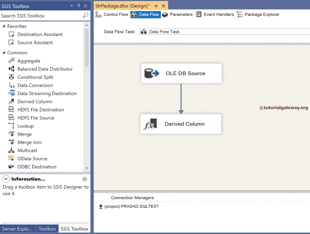 Data Flow to add Derived Column