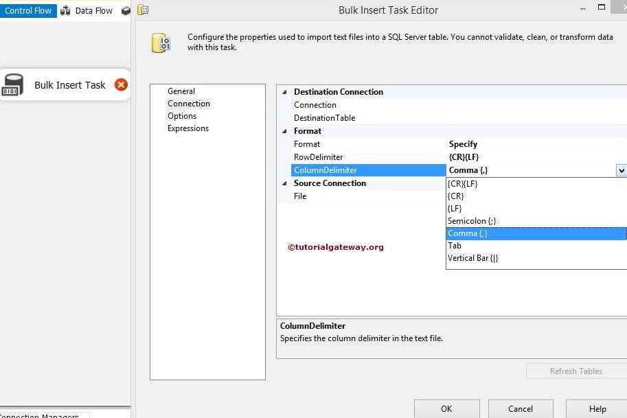 Bulk Insert Task in SSIS 6
