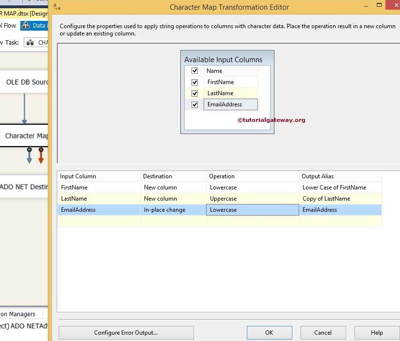 Character Map Transformation in SSIS 6
