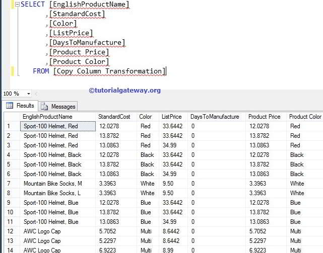 Copy Column Transformation in SSIS 8