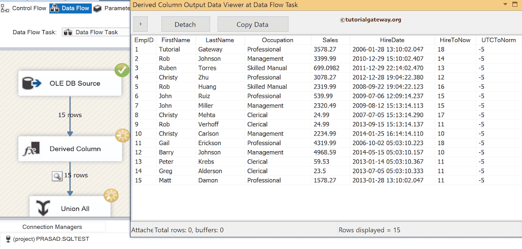 SSIS DATEDIFF Function to find difference between two date or time intervals