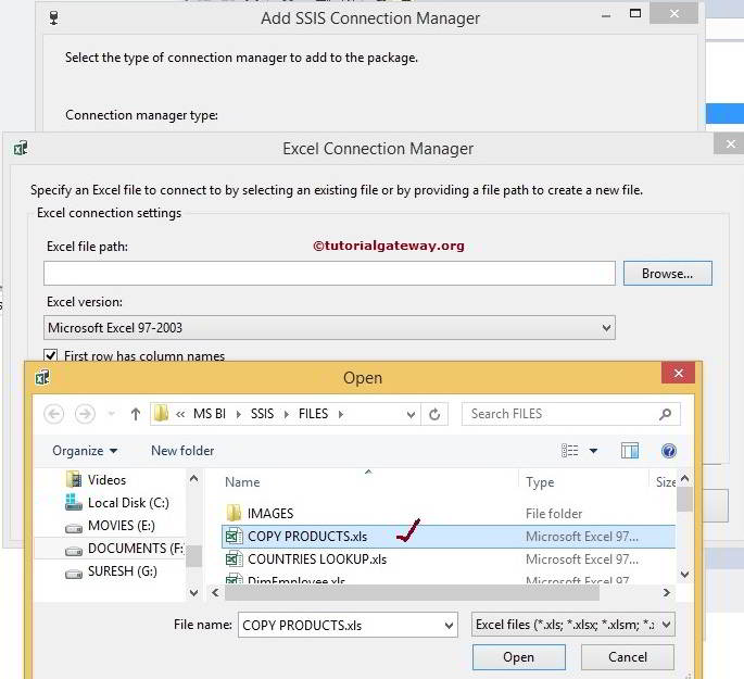 Choose Excel File from local hard drive 6
