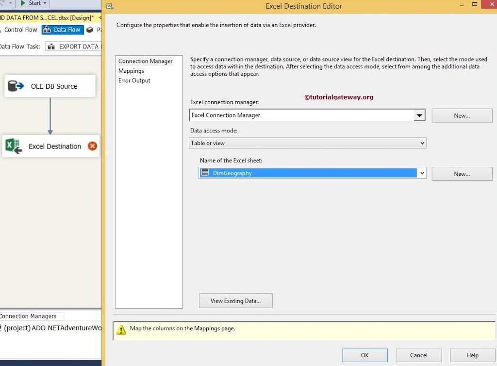 SSIS Export Data From SQL Server to Excel 6