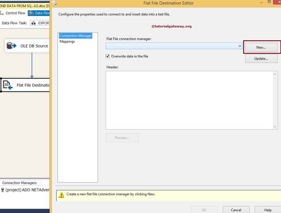 Export Data from SQL Server to Flat File in SSIS 5