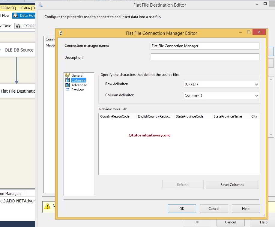 Export Data from SQL Server to Flat File in SSIS 9