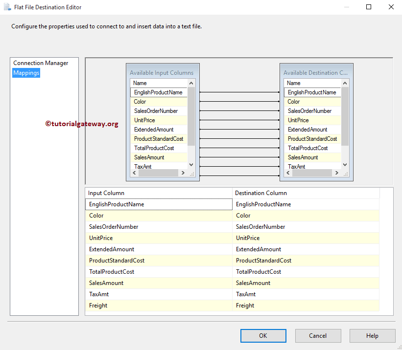 FLAT FILE Destination 11