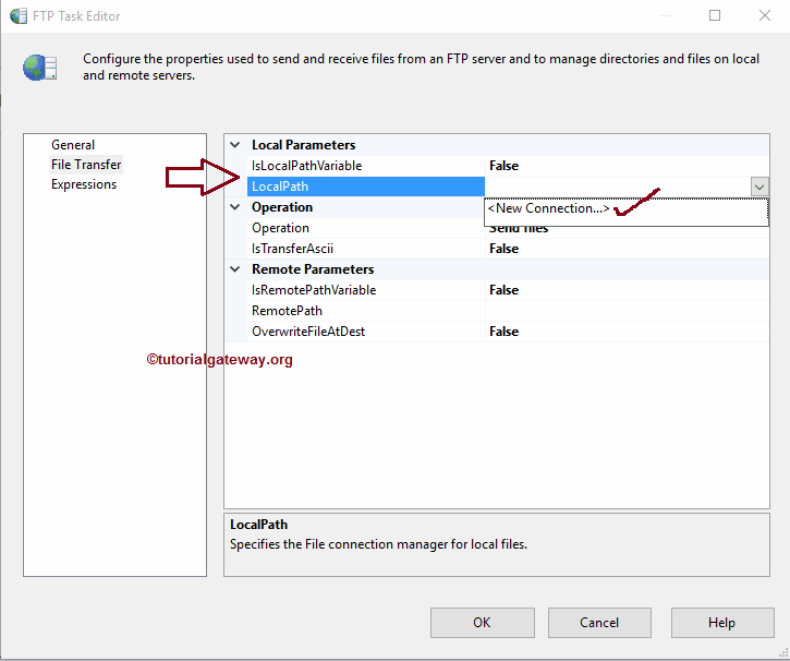Create Local Path New Connection