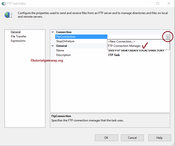 SSIS FTP TASK CREATE LOCAL DIRECTORY 3