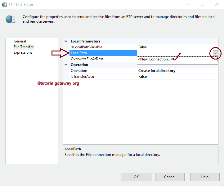 SSIS FTP TASK CREATE LOCAL DIRECTORY 5