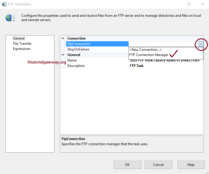SSIS FTP TASK CREATE REMOTE DIRECTORY 2