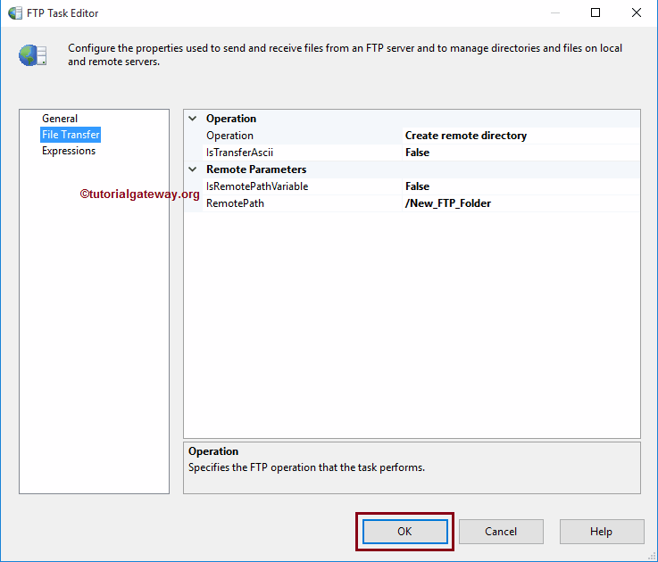 SSIS FTP TASK CREATE REMOTE DIRECTORY 6