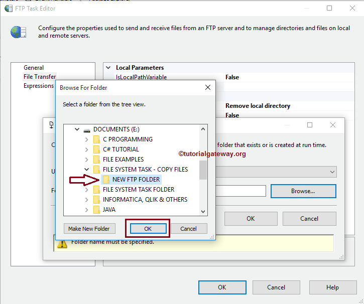 SSIS FTP TASK DELETE LOCAL DIRECTORY 7