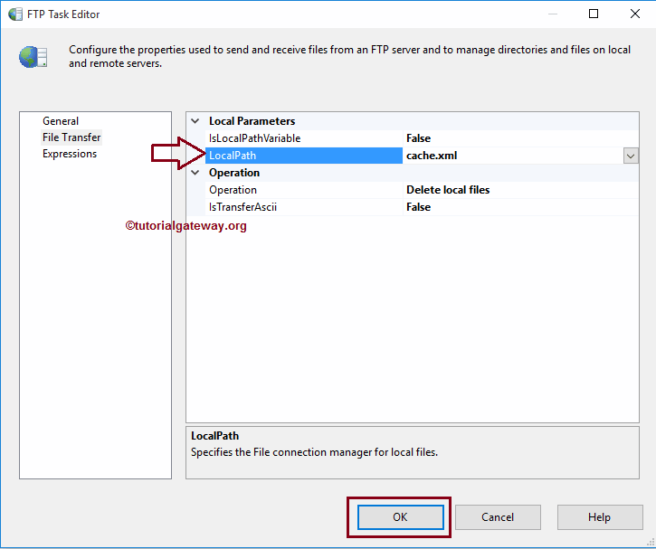 SSIS FTP TASK DELETE LOCAL FILES 7