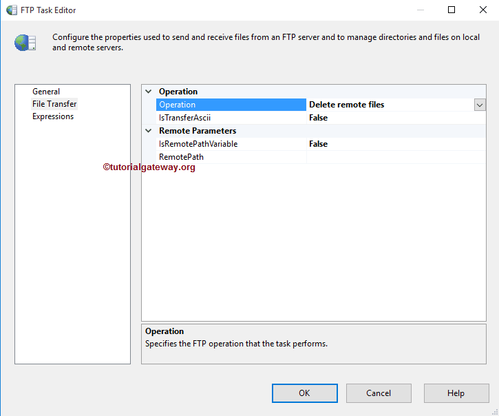 SSIS FTP TASK DELETE REMOTE FILES 3
