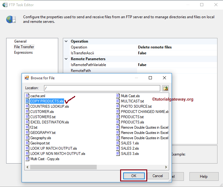 SSIS FTP TASK DELETE REMOTE FILES 5