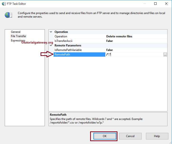 SSIS FTP TASK DELETE REMOTE FILES 7