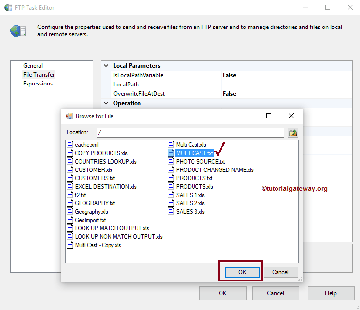 SSIS FTP TASK RECEIVE FILES 6