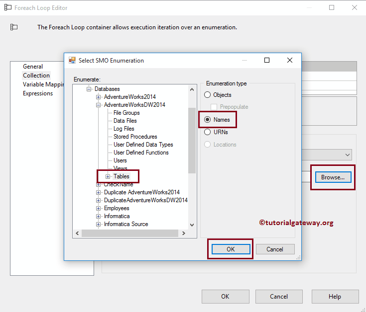 SSIS ForEach Loop SMO Enumerator 5