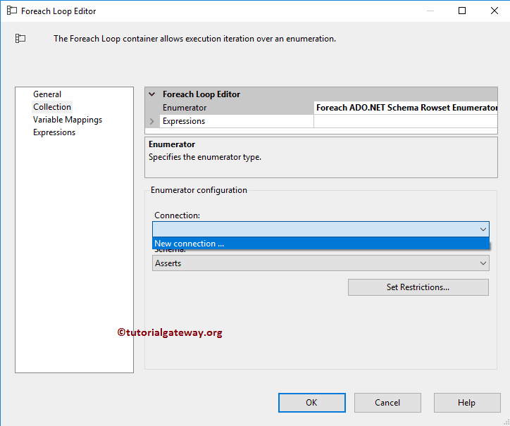 SSIS Foreach ADO.NET Schema Rowset Enumerator 5
